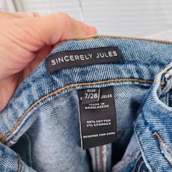 Sincerely Jules Denim Jeans Straight Leg Women's Size 7 / 28 - Picture 2 of 10